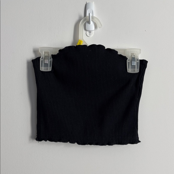 Zaful Tops - Zaful Black Ribbed Crop Top Size S